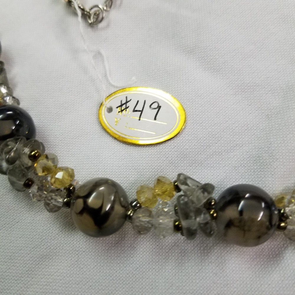 Stone & Glass Beaded Necklace - Picture 6 of 6